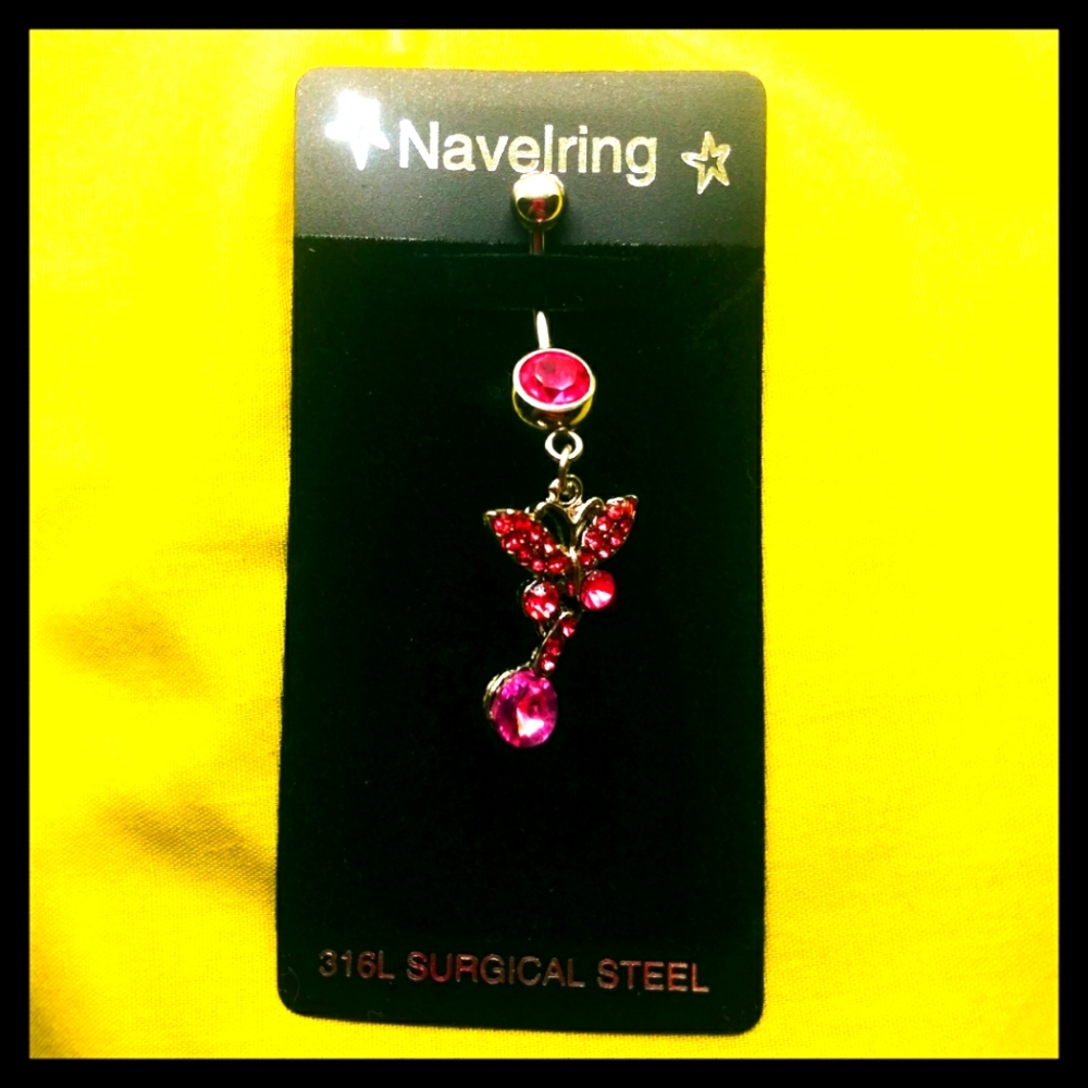 Butterfly Dangle Belly Ring
